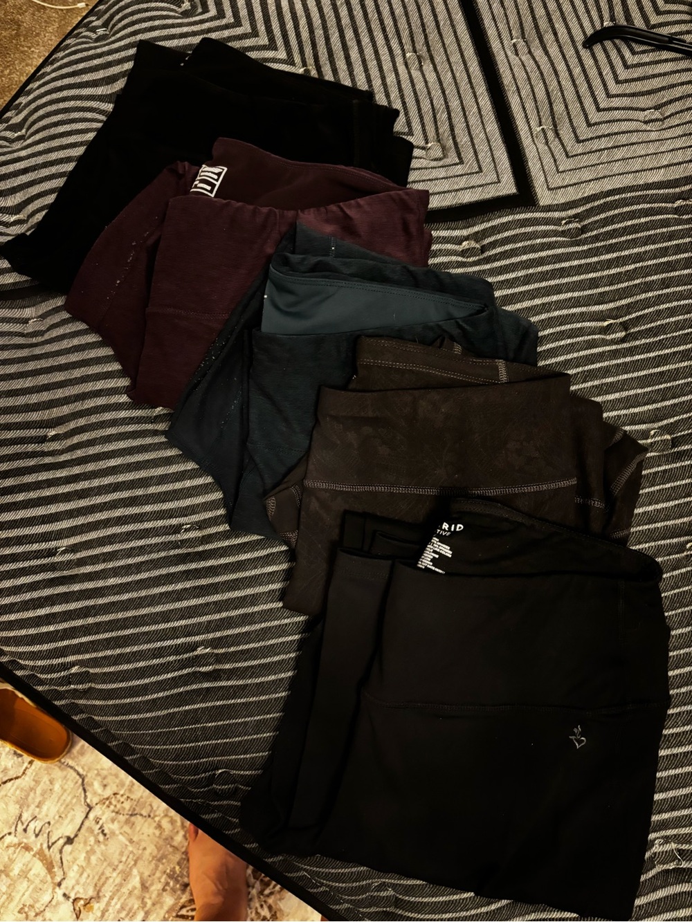 torrid Mixed Dark-Tone Legging Bundle — Black, Plum, Navy, Brown